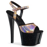 Beige 18 cm SKY-309HG Hologram platform high heels shoes
