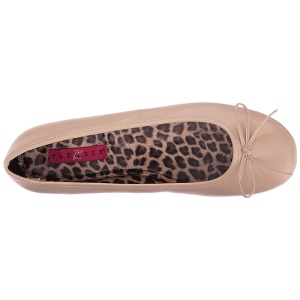Beige Ecopelle ANNA-01 grandi taglie scarpe ballerine