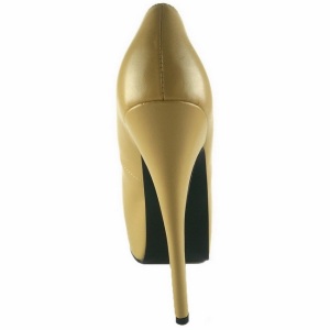 Beige Matto 14,5 cm Burlesque BORDELLO TEEZE-06 Plateau Scarpe Dcollet