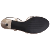 Beige Patent 6 cm KITTEN-06 big size sandals womens