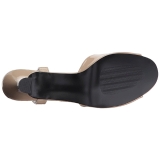 Beige Patent 7,5 cm JENNA-09 big size sandals womens