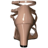Beige Patent 7,5 cm KIMBERLY-04 big size sandals womens