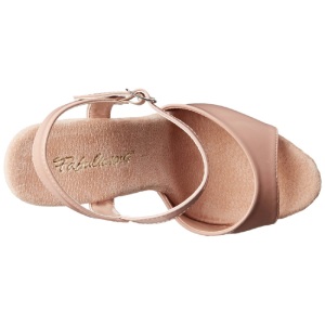 Beige Vernice 13 cm Fabulicious LIP-109 Plateau Tacchi Alti a Spillo