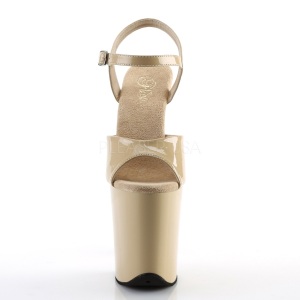 Beige Vernice 20 cm Pleaser FLAMINGO-809 Tacchi Alti Plateau