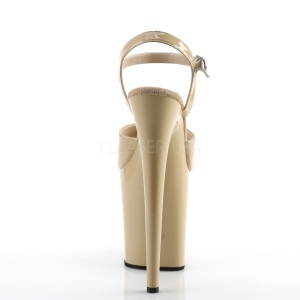 Beige Vernice 20 cm Pleaser FLAMINGO-809 Tacchi Alti Plateau