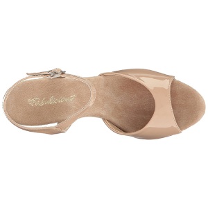 Beige Vernice 8 cm BELLE-309 Sandali Donna con Tacco