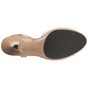 Beige Vernice 8 cm BELLE-309 Sandali Donna con Tacco
