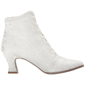 Bianco 12 cm VICTORIAN-30 Stivaletti Stringati Tacco Alto Donna