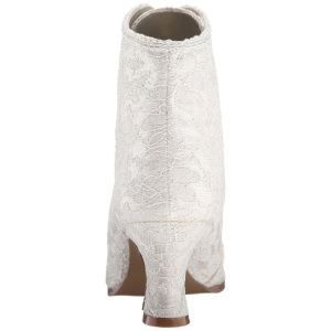 Bianco 12 cm VICTORIAN-30 Stivaletti Stringati Tacco Alto Donna