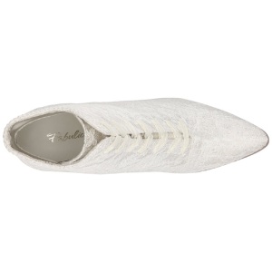 Bianco 12 cm VICTORIAN-30 Stivaletti Stringati Tacco Alto Donna
