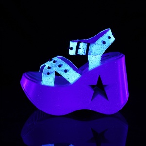 Bianco 13 cm DemoniaCult DYNAMITE-02 scarpe lolita sandali con zeppa