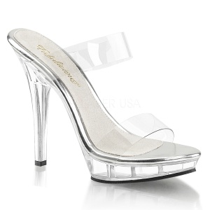 Bianco 13 cm Fabulicious LIP-102-1 Plateau Mules Alte