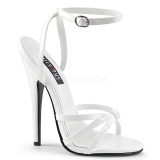 Bianco 15 cm Devious DOMINA-108 sandali tacchi a spillo