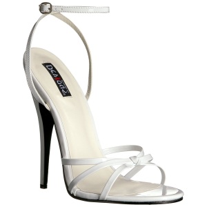 Bianco 15 cm Devious DOMINA-108 sandali tacchi a spillo