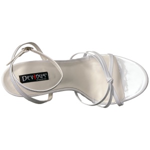 Bianco 15 cm Devious DOMINA-108 sandali tacchi a spillo