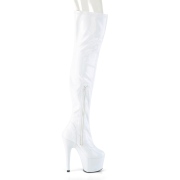Bianco 18 cm ADORE-3000HWR Ologramma stivali overknee piattaforma exotic pole