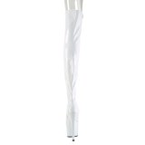 Bianco 18 cm ADORE-3011HWR Ologramma piattaforma stivali overknee spuntate