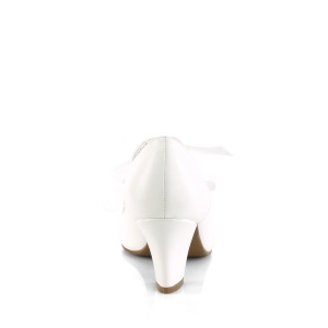 Bianco 6,5 cm WIGGLE-32 retro vintage scarpe dcollet maryjane tacco spesso