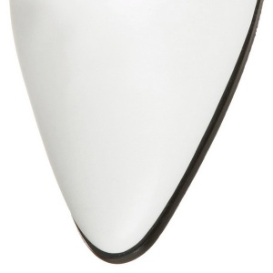 Bianco 7 cm VICTORIAN-120 Stivaletti Stringati Tacco Alto Donna