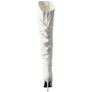 Bianco Ecopelle 10 cm CLASSIQUE-3011 Stivali alti e sopra al ginocchio