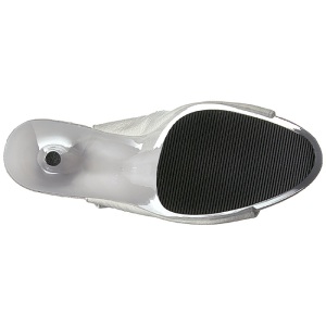 Bianco Ecopelle 15 cm DELIGHT-3019 plateau suola stivali alti lunghi con tacco