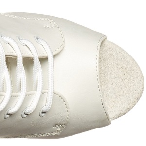 Bianco Ecopelle 18 cm ADORE-1021 stivaletti con plateau suola donna