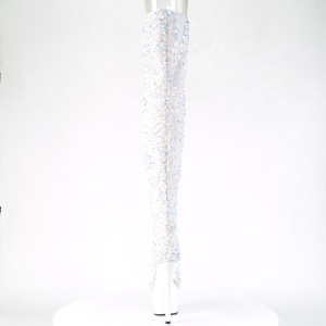 Bianco Lustrini 20 cm ADORE-3020 stivali overknee piattaforma exotic pole
