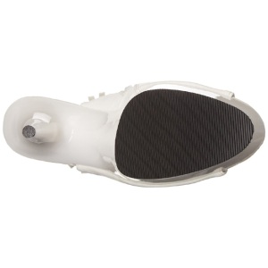 Bianco Matto 15 cm DELIGHT-1019 stivaletti con frange donna tacco alto