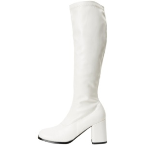 Bianco Matto 7,5 cm GOGO-300 Stivali Donna da Uomo