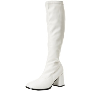 Bianco Matto 7,5 cm GOGO-300 Stivali Donna da Uomo