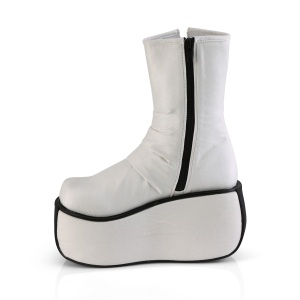 Bianco Scamosciati 9 cm VIOLET-100 stivaletti demoniacult con plateau