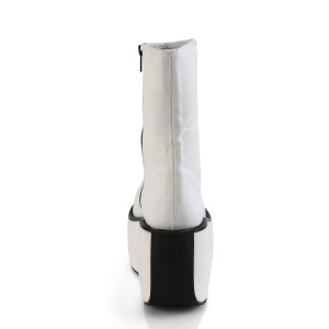 Bianco Scamosciati 9 cm VIOLET-100 stivaletti demoniacult con plateau