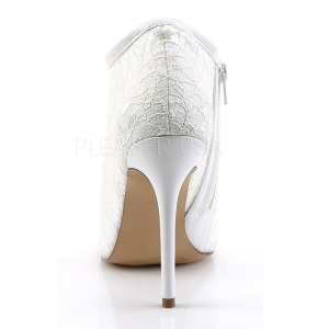 Bianco Tessuto 13 cm AMUSE-56 Scarpe Dcollet da Sera