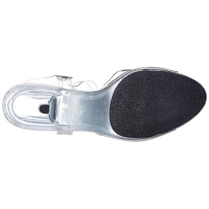 Bianco Trasparente 8 cm Pleaser BELLE-308 Tacchi Alti a Spillo