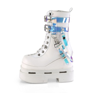 Bianco Vegano 12,5 cm ETERNAL-115 demoniacult stivaletti zeppa altissima
