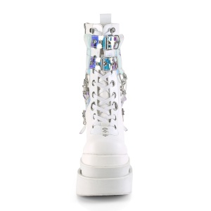 Bianco Vegano 12,5 cm ETERNAL-115 demoniacult stivaletti zeppa altissima