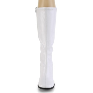 Bianco Vegano 7,5 cm GOGO-300-2 stivali con tacco largo