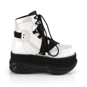 Bianco Vegano 7,5 cm NEPTUNE-181 stivaletti demoniacult unisex - stivaletti da cyberpunk