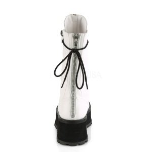 Bianco Vegano 7 cm GRAVEDIGGER-14 stivali demoniacult unisex - stivali plateau