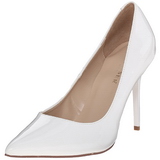 Bianco Vernice 10 cm CLASSIQUE-20 scarpe tacchi a spillo con punta