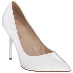 Bianco Vernice 10 cm CLASSIQUE-20 scarpe tacchi a spillo con punta