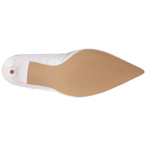 Bianco Vernice 10 cm CLASSIQUE-20 scarpe tacchi a spillo con punta