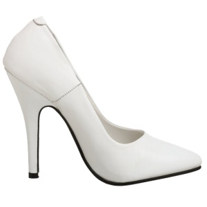 Bianco Vernice 10 cm VANITY-420 scarpe dcollet a punta elegante