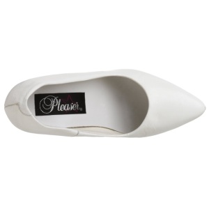 Bianco Vernice 10 cm VANITY-420 scarpe dcollet a punta elegante