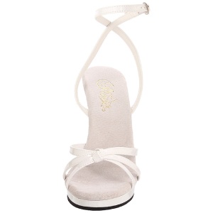 Bianco Vernice 12 cm FLAIR-436 scarpe tacco alto numeri grandi per uomo