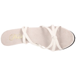 Bianco Vernice 12 cm FLAIR-436 scarpe tacco alto numeri grandi per uomo