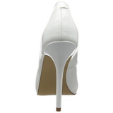 Bianco Vernice 13 cm AMUSE-20 scarpe tacchi a spillo con punta