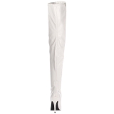 Bianco Vernice 13 cm SEDUCE-3000 stivali alti numeri grandi da uomo