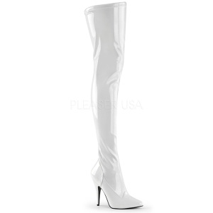 Bianco Vernice 13 cm SEDUCE-3000 stivali overknee tacco alto