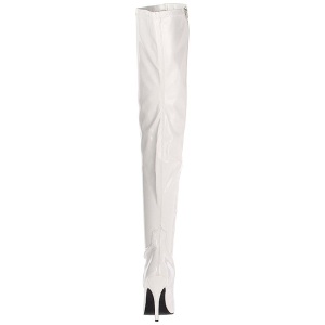 Bianco Vernice 13 cm SEDUCE-3000 stivali overknee tacco alto